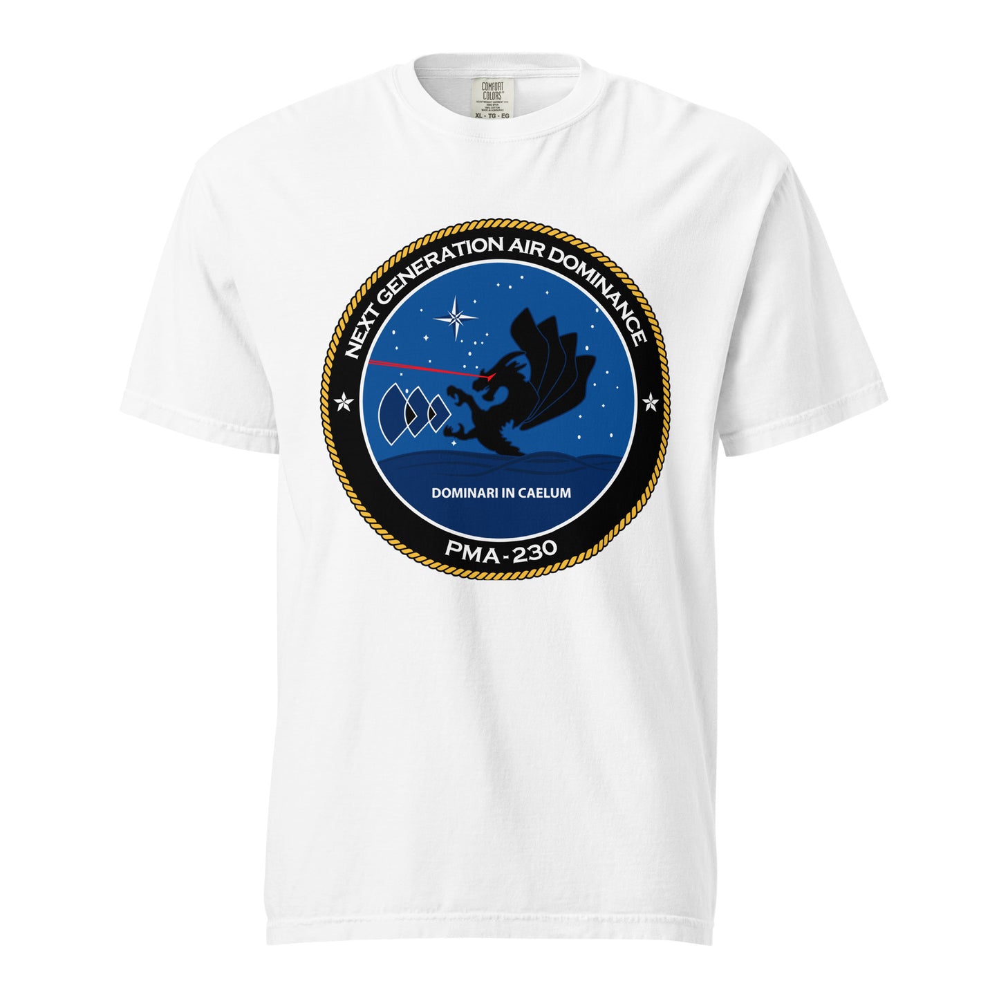 Signature | Comfort Colors T-Shirt | Next Generation Air Dominance | Badge Logo