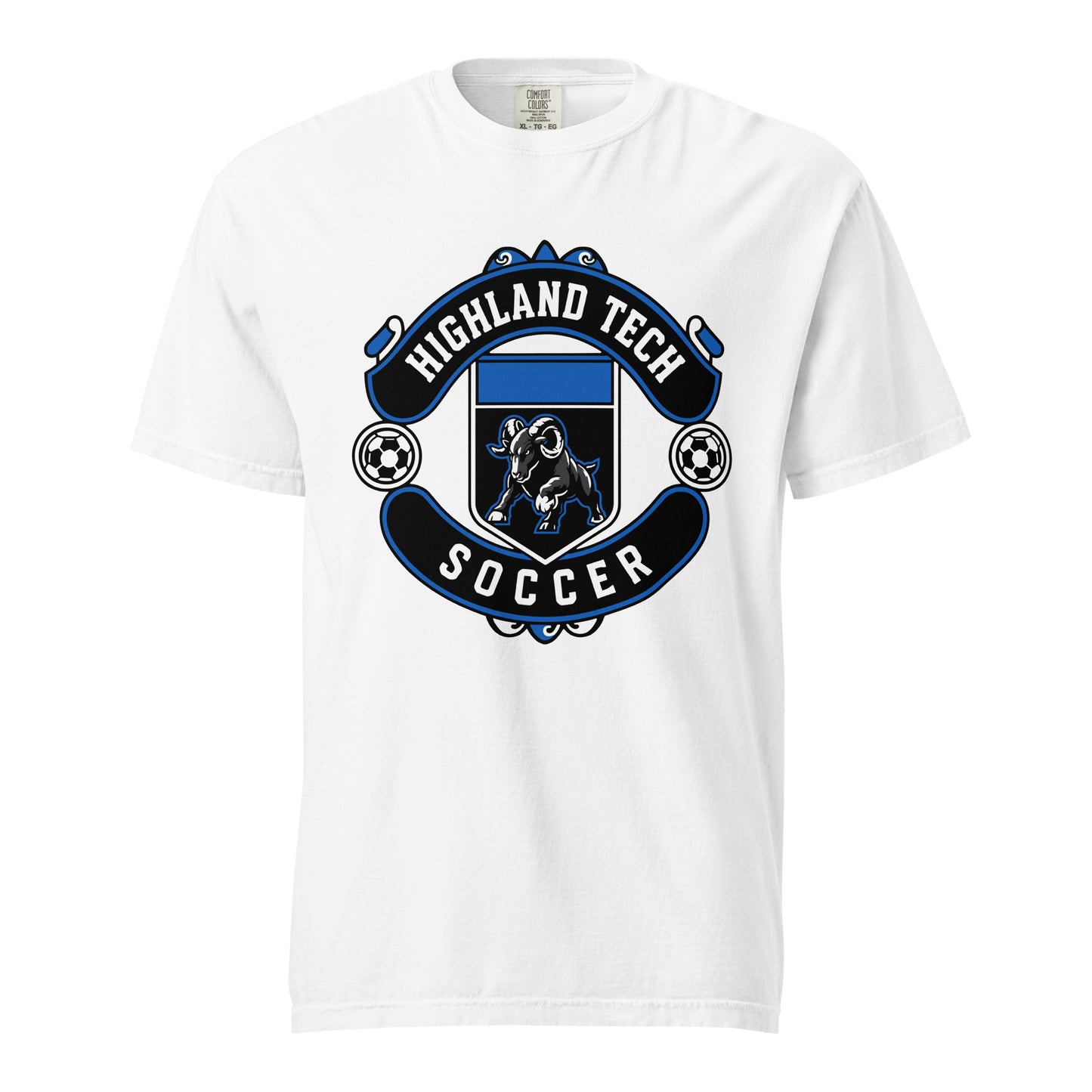 Signature | Comfort Colors T-Shirt | Highland Soccer | Emblem Logo