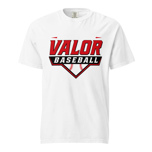 Signature | Comfort Colors T-Shirt | South Bend Valor Baseball | Vanguard Logo