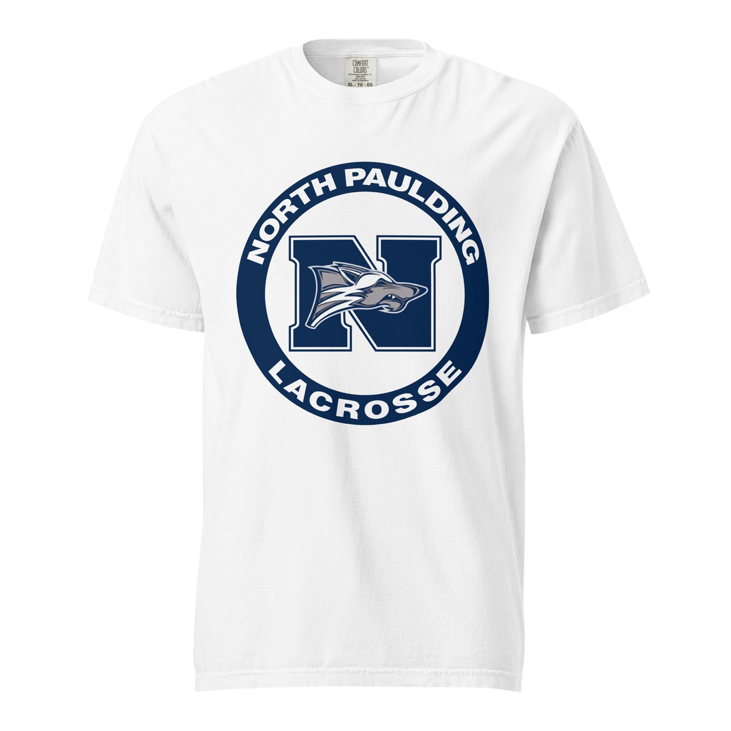 Signature | Comfort Colors T-Shirt | North Paulding Lacrosse | Badge Logo