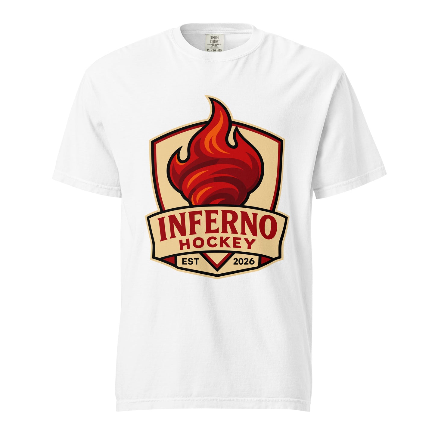 Signature | Comfort Colors T-Shirt | Inferno Hockey | Crest Logo