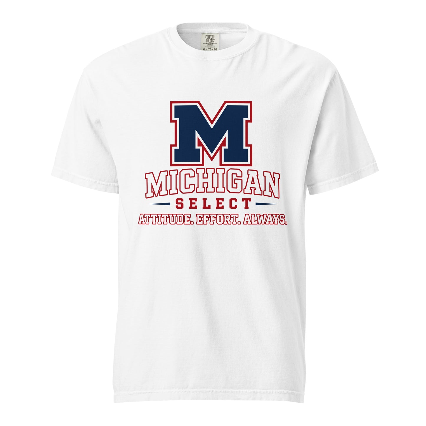 Signature | Comfort Colors T-Shirt | Michigan Select Baseball | Crest Logo