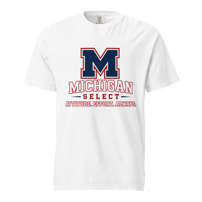 Signature | Comfort Colors T-Shirt | Michigan Select Baseball | Crest Logo