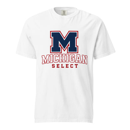Signature | Comfort Colors T-Shirt | Michigan Select Baseball | Emblem Logo