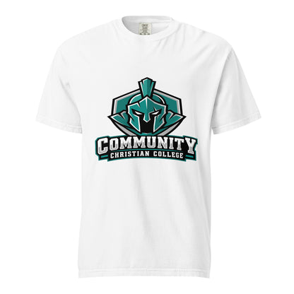 Signature | Comfort Colors T-Shirt | Community Christian College | Vanguard Athletic Logo