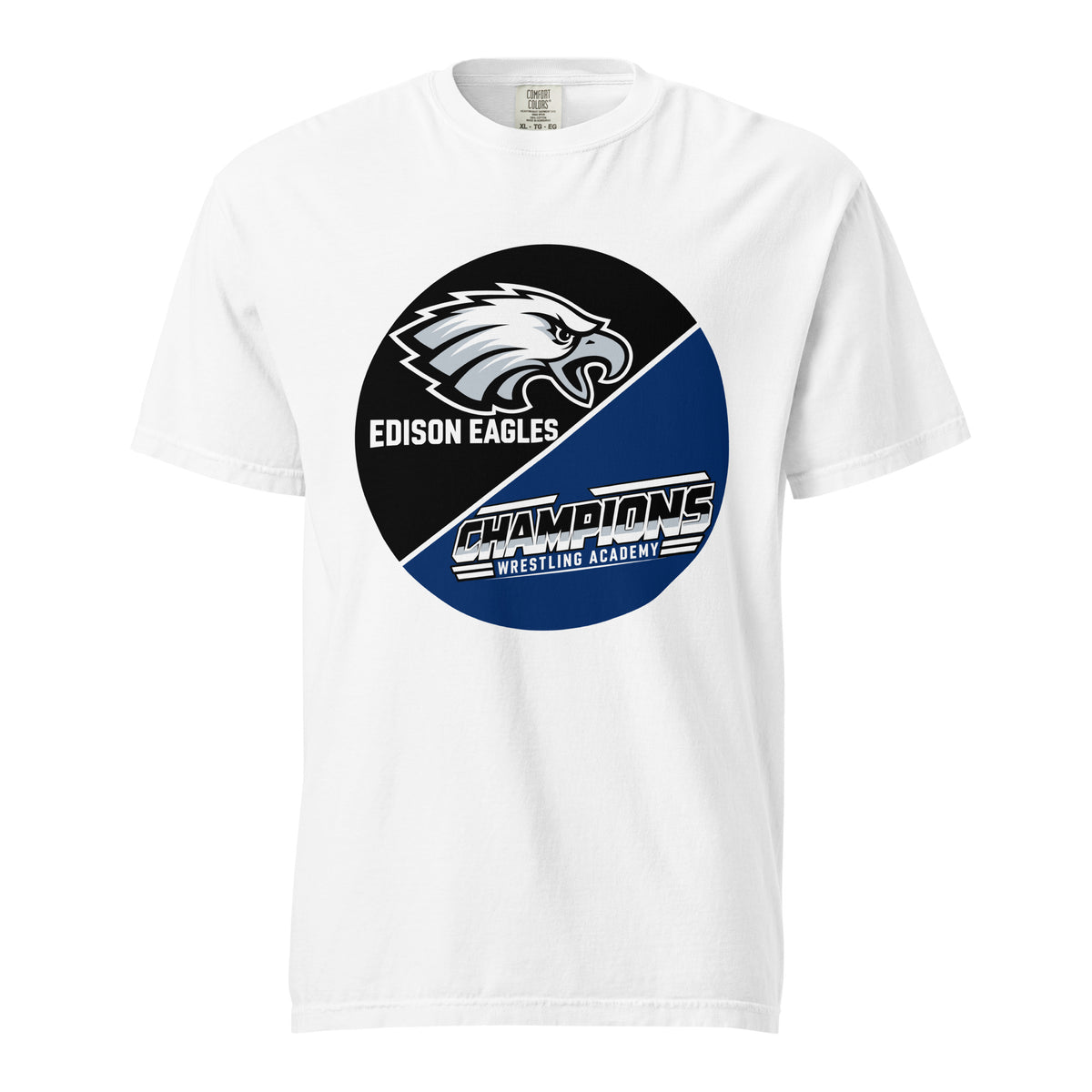Signature | Comfort Colors T-Shirt | Edison Eagles/CWA Wrestling | Badge Logo