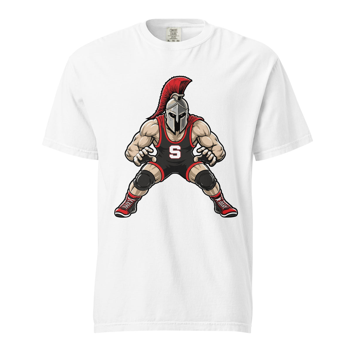 Signature | Comfort Colors T-Shirt | Spartan Wrestling Club | Mascot Logo