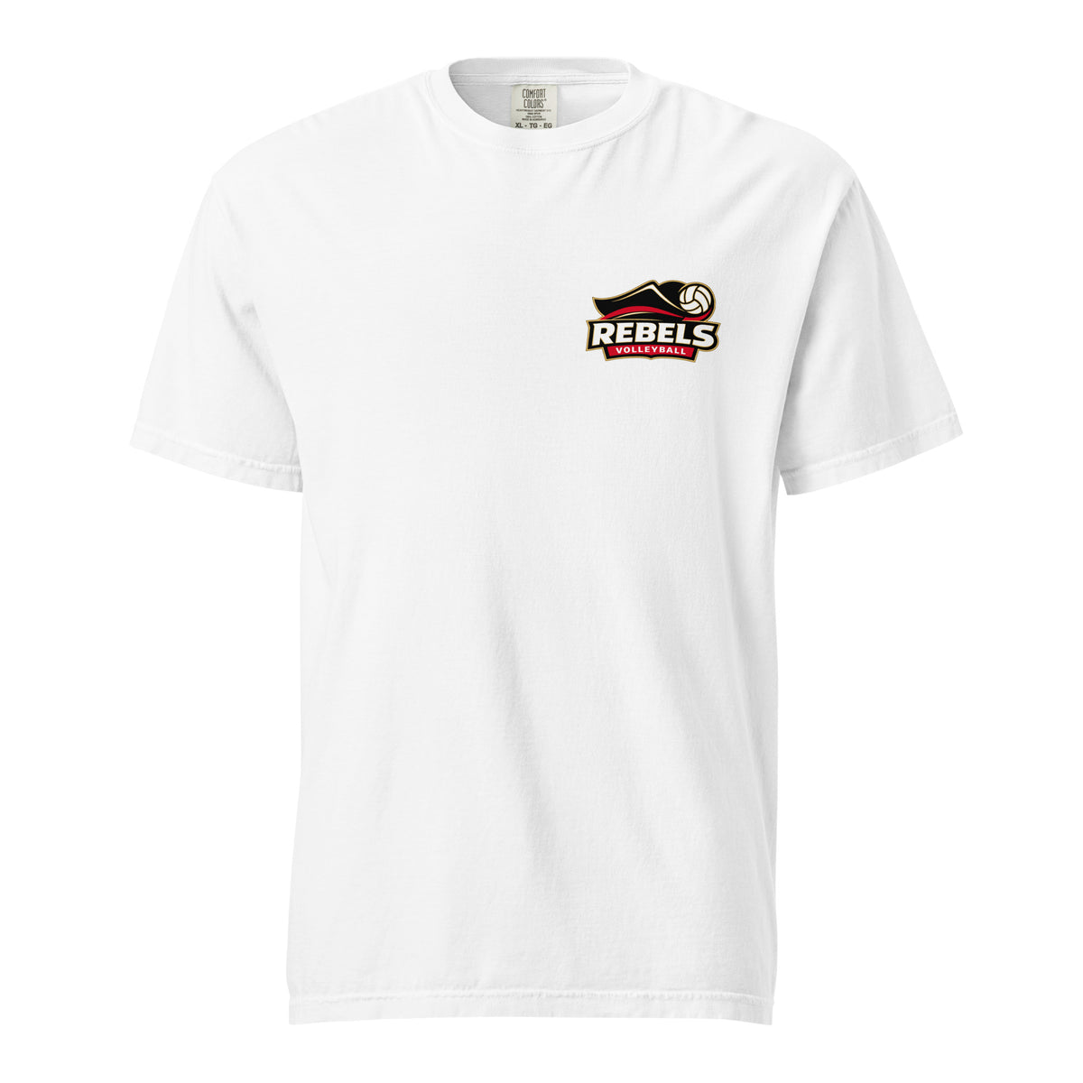 Signature | Comfort Colors T-Shirt | Rebels Volleyball Club | Crest Logo