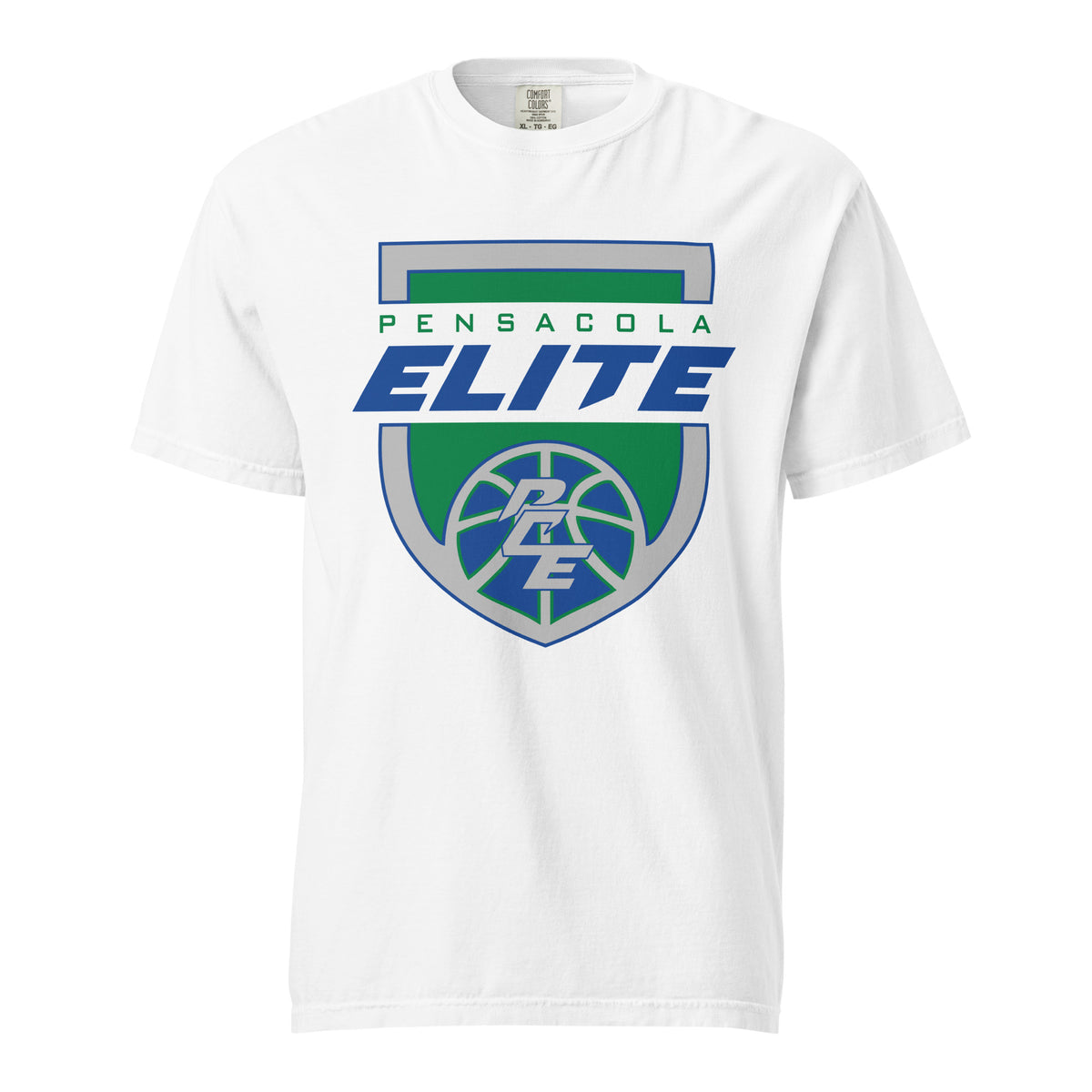 Signature | Comfort Colors T-Shirt | Pensacola Elite Inc. | Shield Logo