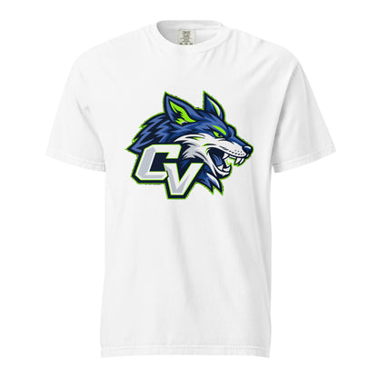 Signature | Comfort Colors T-Shirt | Cumberland Valley Coyotes Football | Crest Logo