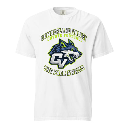 Signature | Comfort Colors T-Shirt | Cumberland Valley Coyotes Football | Emblem Logo