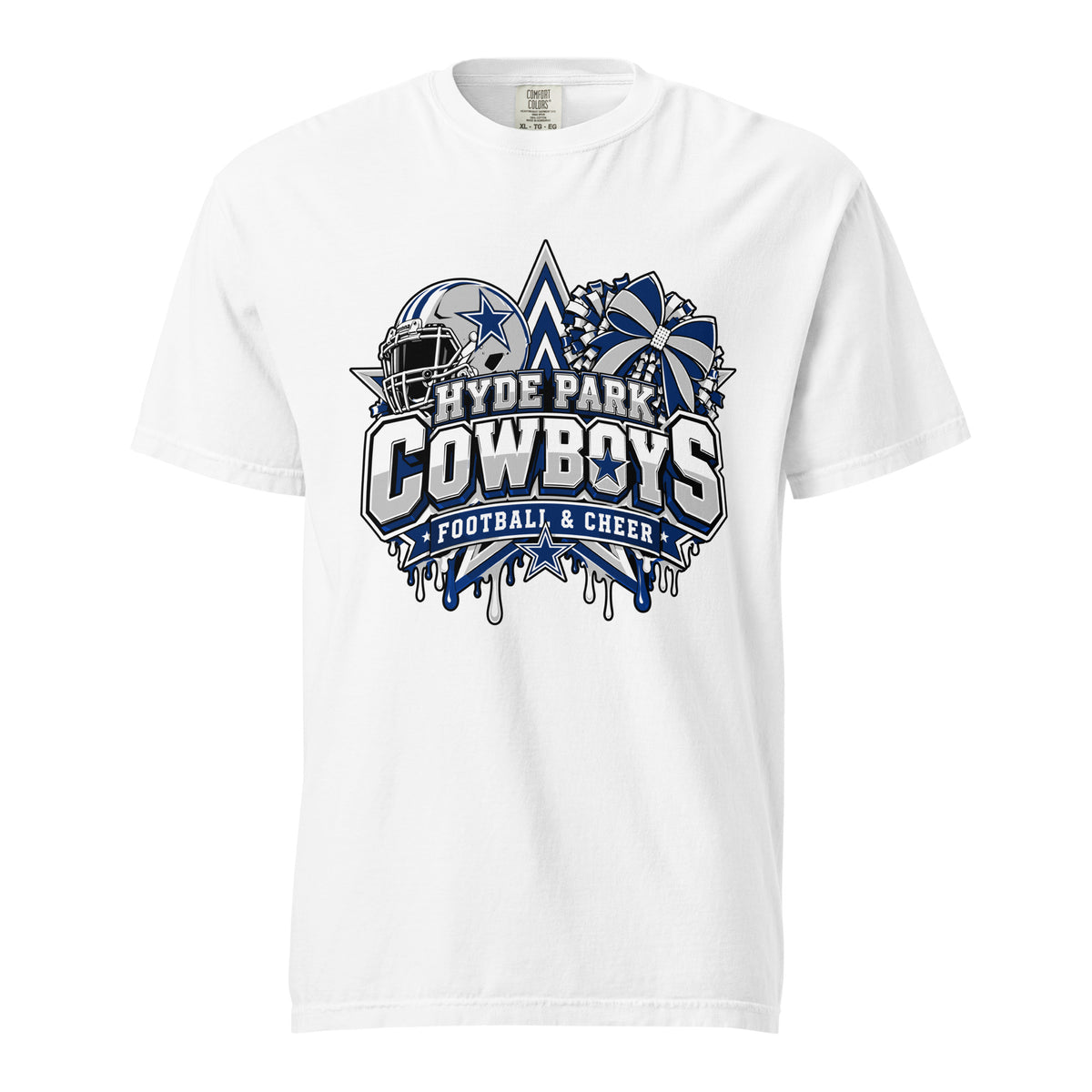 Signature | Comfort Colors T-Shirt | Hyde Park Cowboys | Crest Logo