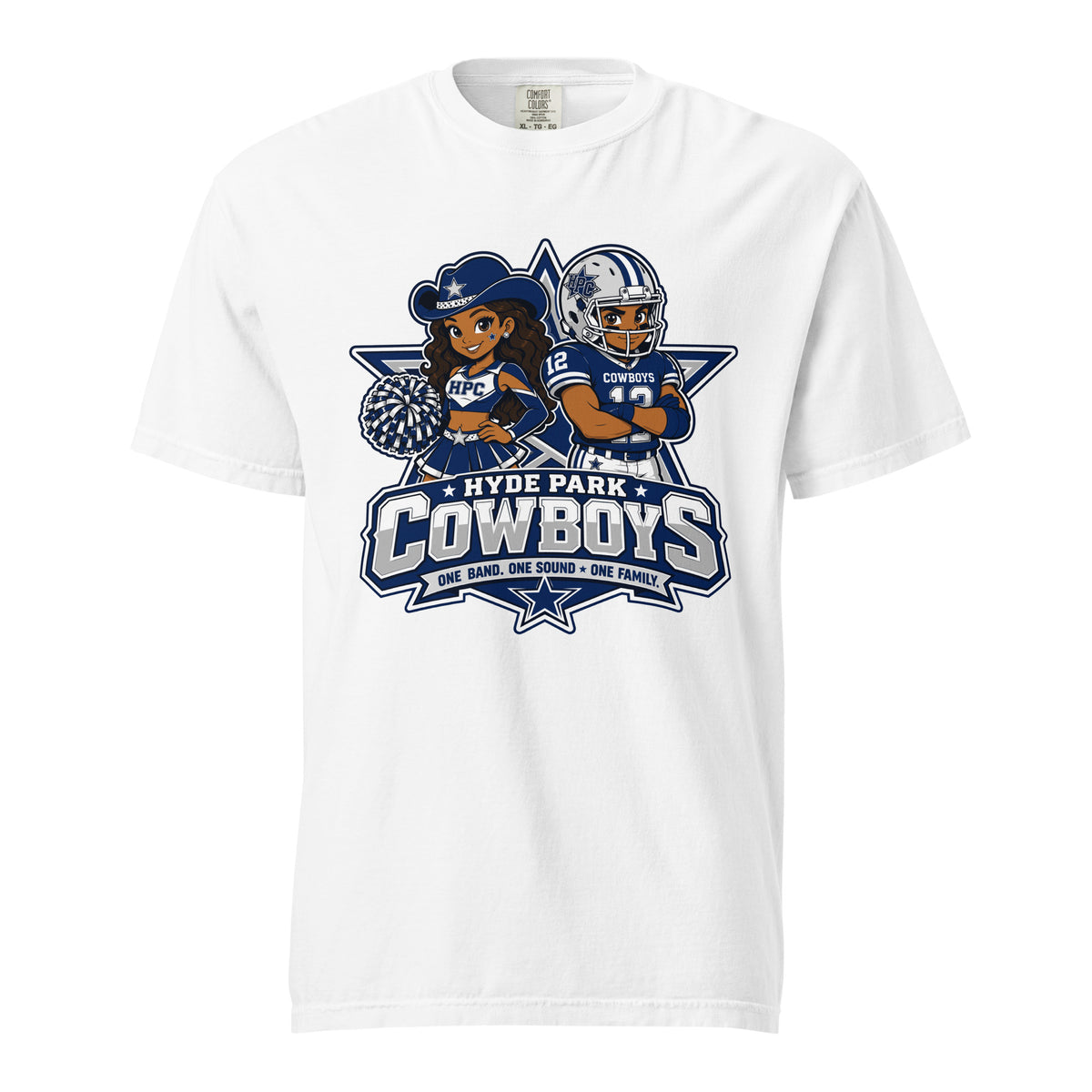 Signature | Comfort Colors T-Shirt | Hyde Park Cowboys | Vanguard Logo