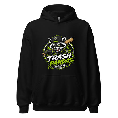 Classic | Hoodie | Trash Pandas Baseball Organization | Mascot Logo