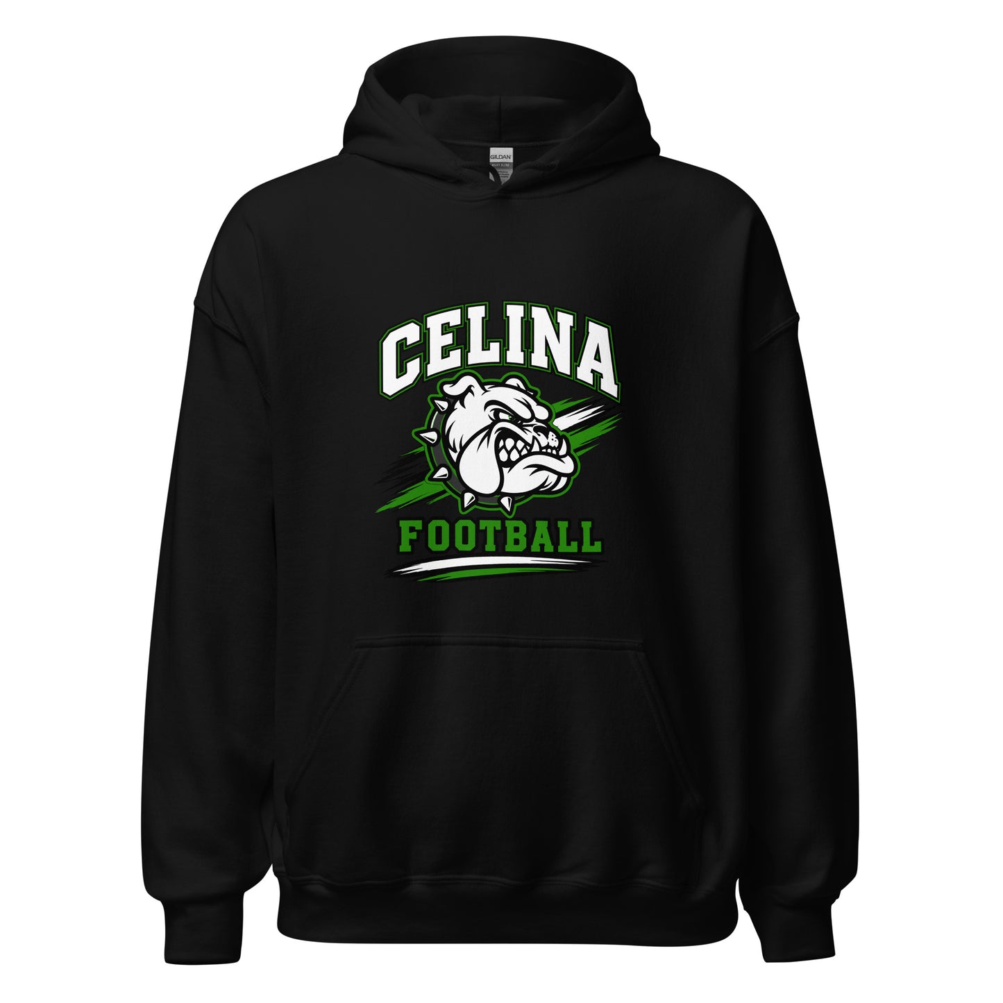 Classic | Hoodie | Celina Black Football | Emblem Logo