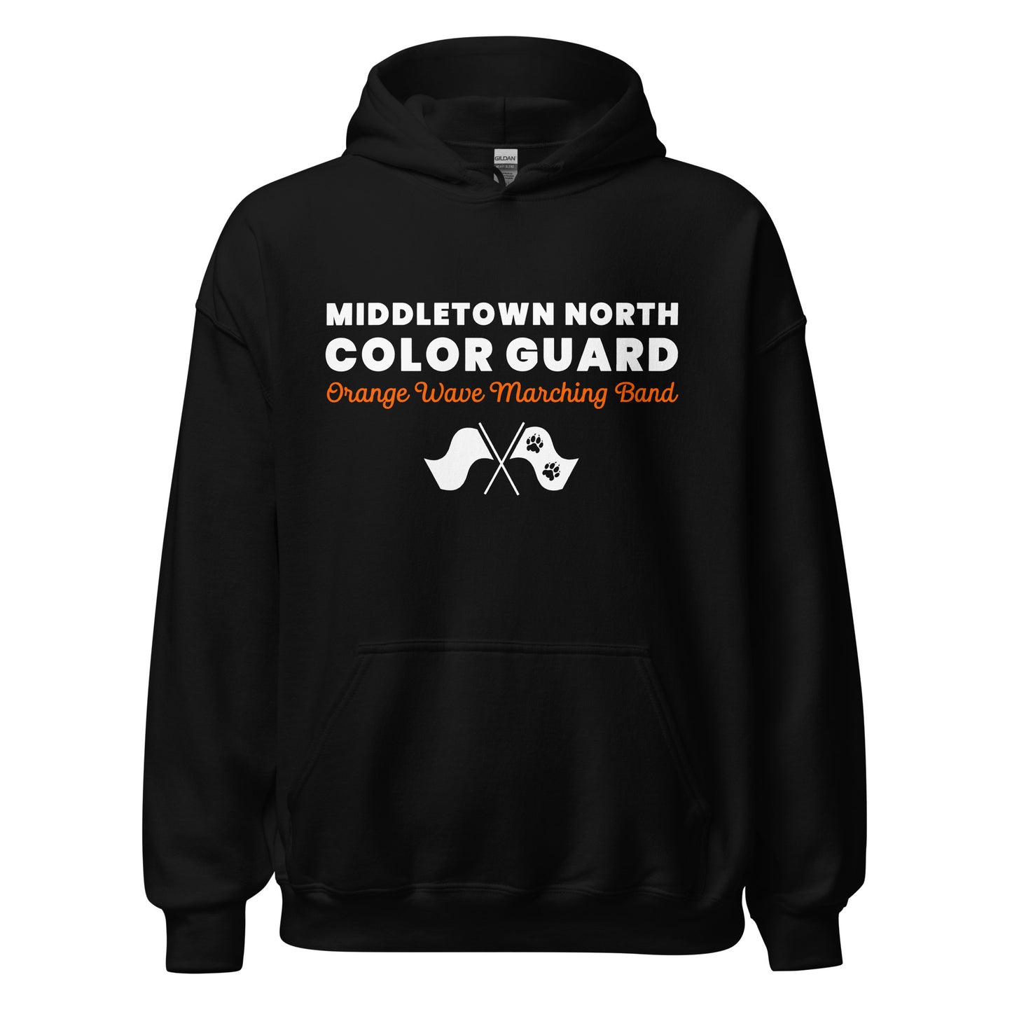 Classic | Hoodie | Orange Wave Marching Band | Modern Script Logo