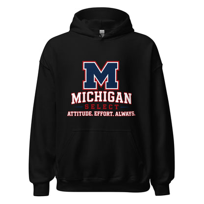Classic | Hoodie | Michigan Select Baseball | Crest Logo