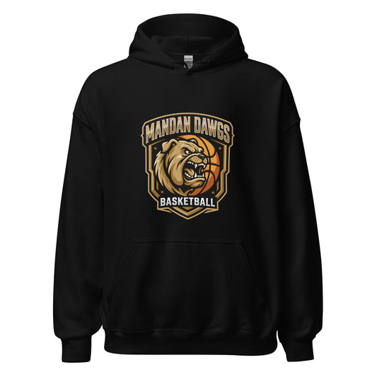 Classic | Hoodie | Mandan Dawgs Basketball | Shield Logo