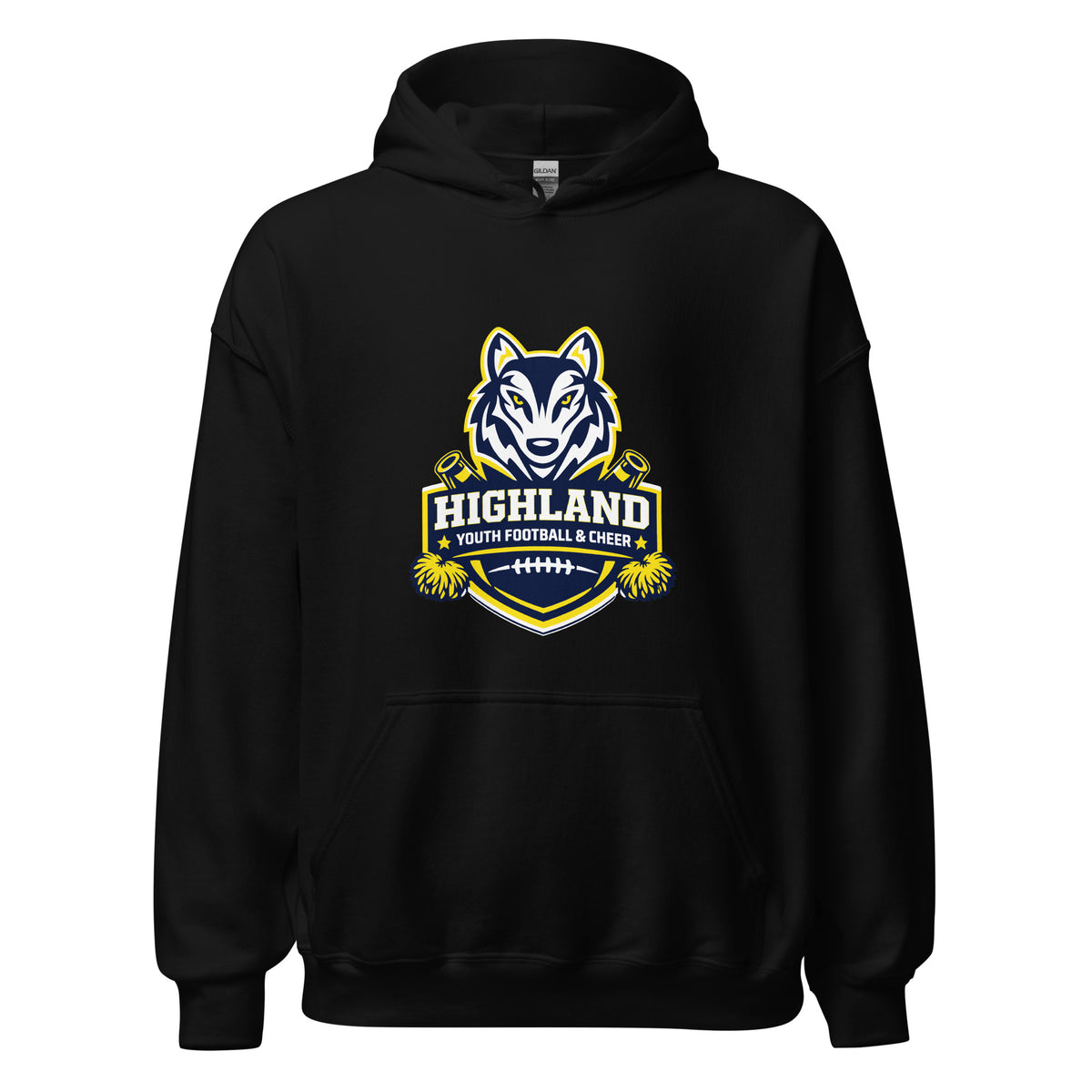 Classic | Hoodie | Highland youth football and cheer | Emblem Logo