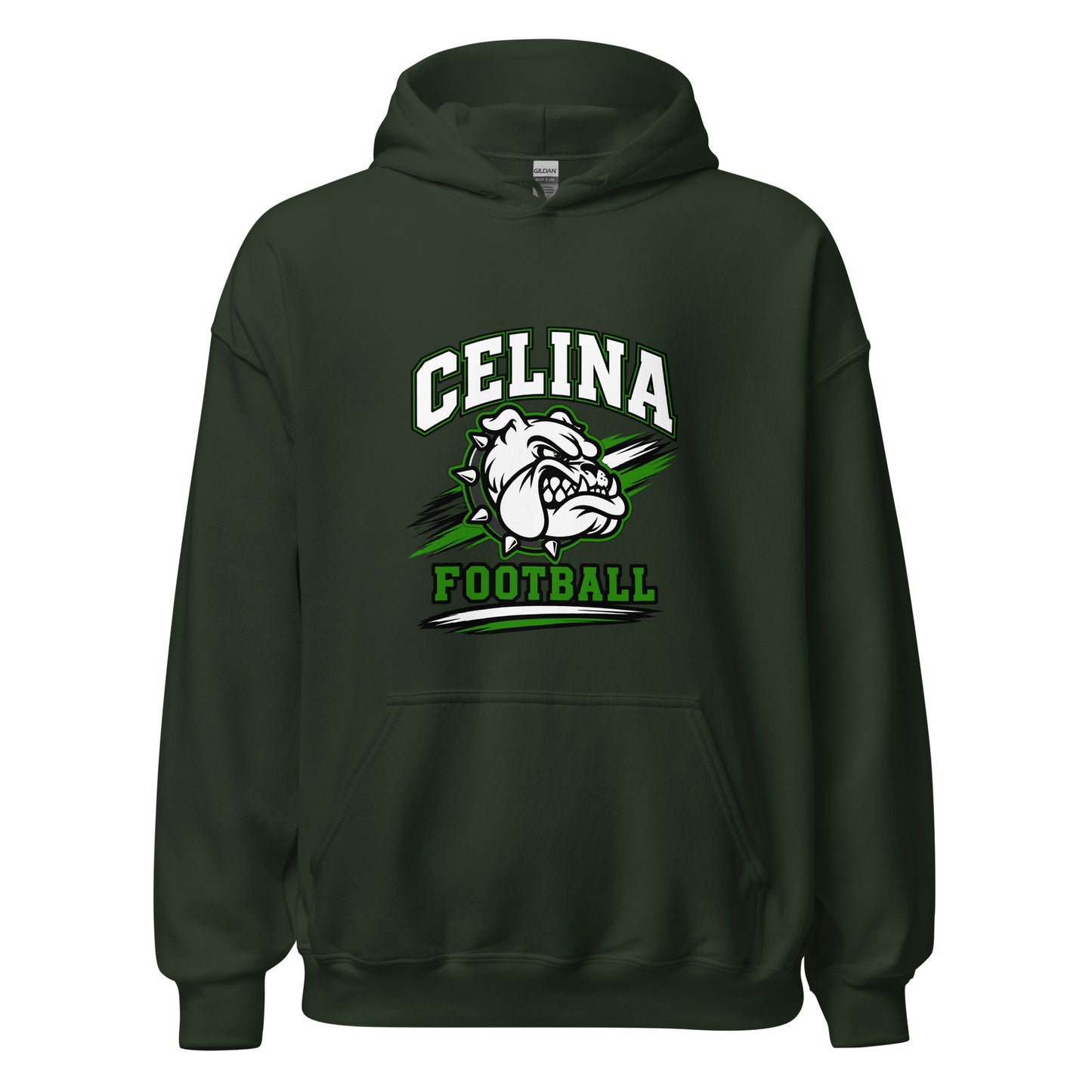 Classic | Hoodie | Celina Black Football | Emblem Logo