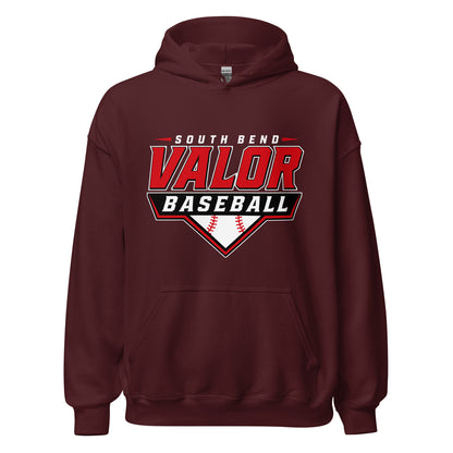 Classic | Hoodie | South Bend Valor Baseball | Vanguard Logo