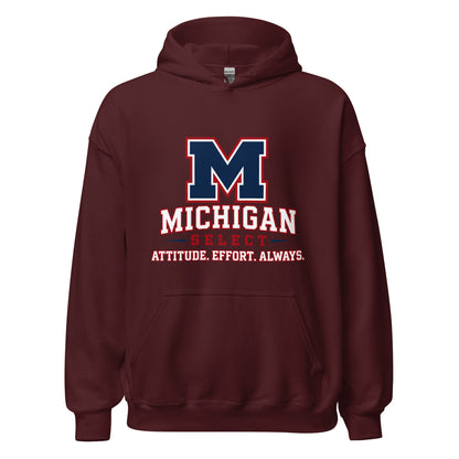 Classic | Hoodie | Michigan Select Baseball | Crest Logo
