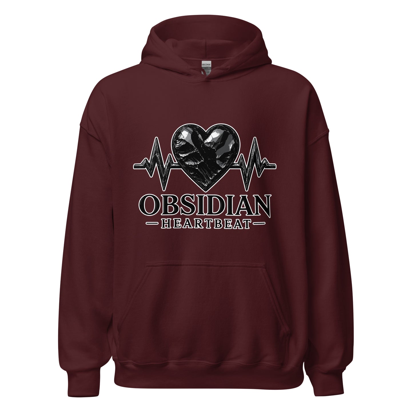 Classic | Hoodie | Obsidian Heartbeat | Pulse Athletics Logo
