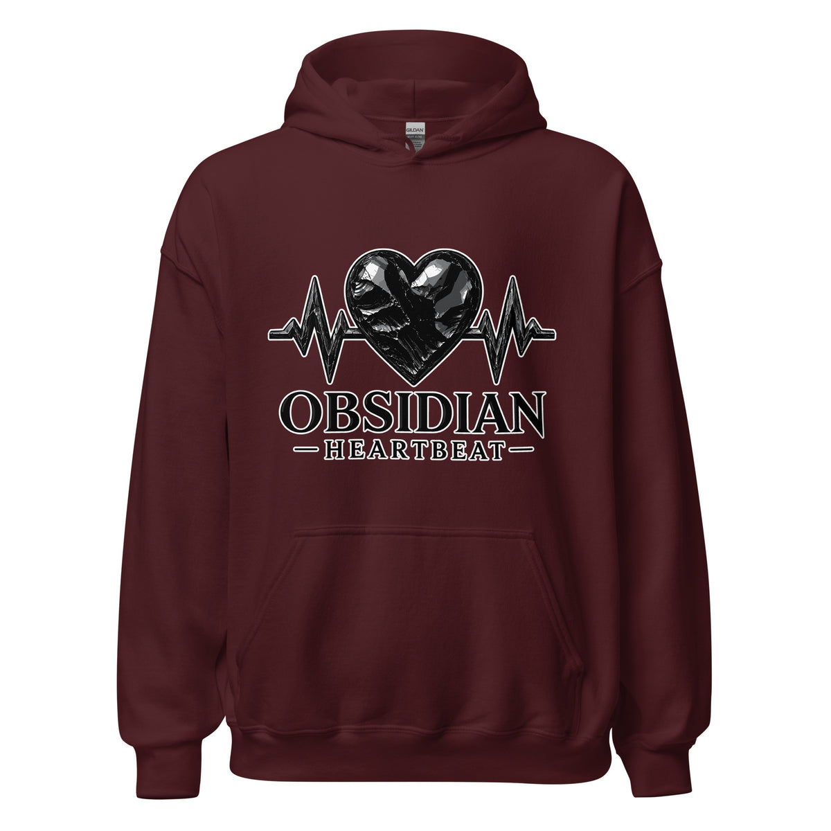 Classic | Hoodie | Obsidian Heartbeat | Pulse Athletics Logo