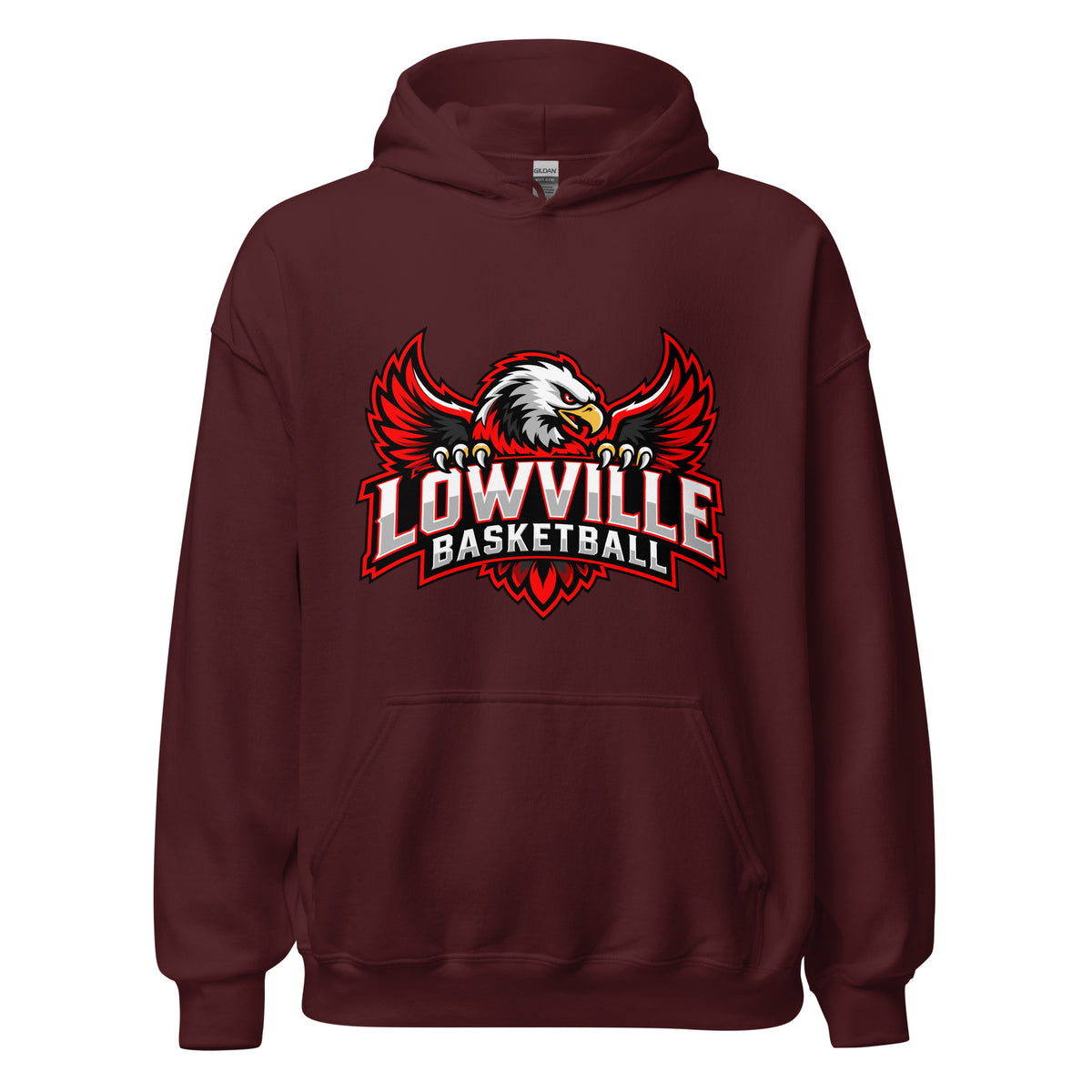Classic | Hoodie | Lowville Girls Basketball | Emblem Logo