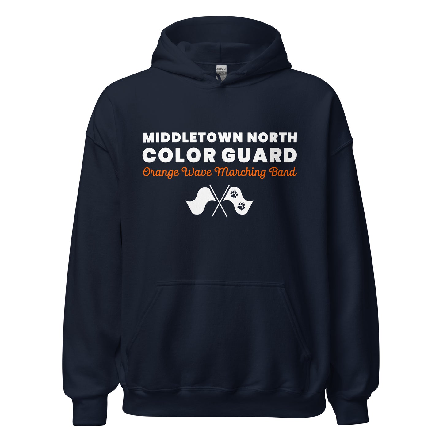 Classic | Hoodie | Orange Wave Marching Band | Modern Script Logo