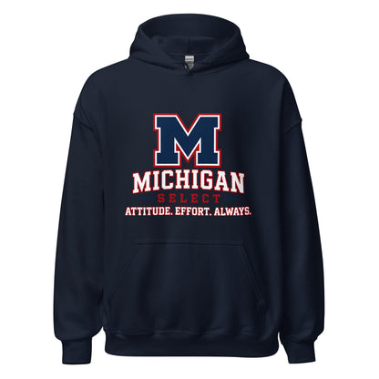 Classic | Hoodie | Michigan Select Baseball | Crest Logo