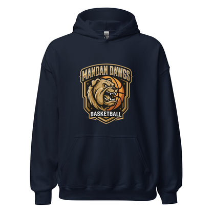 Classic | Hoodie | Mandan Dawgs Basketball | Shield Logo