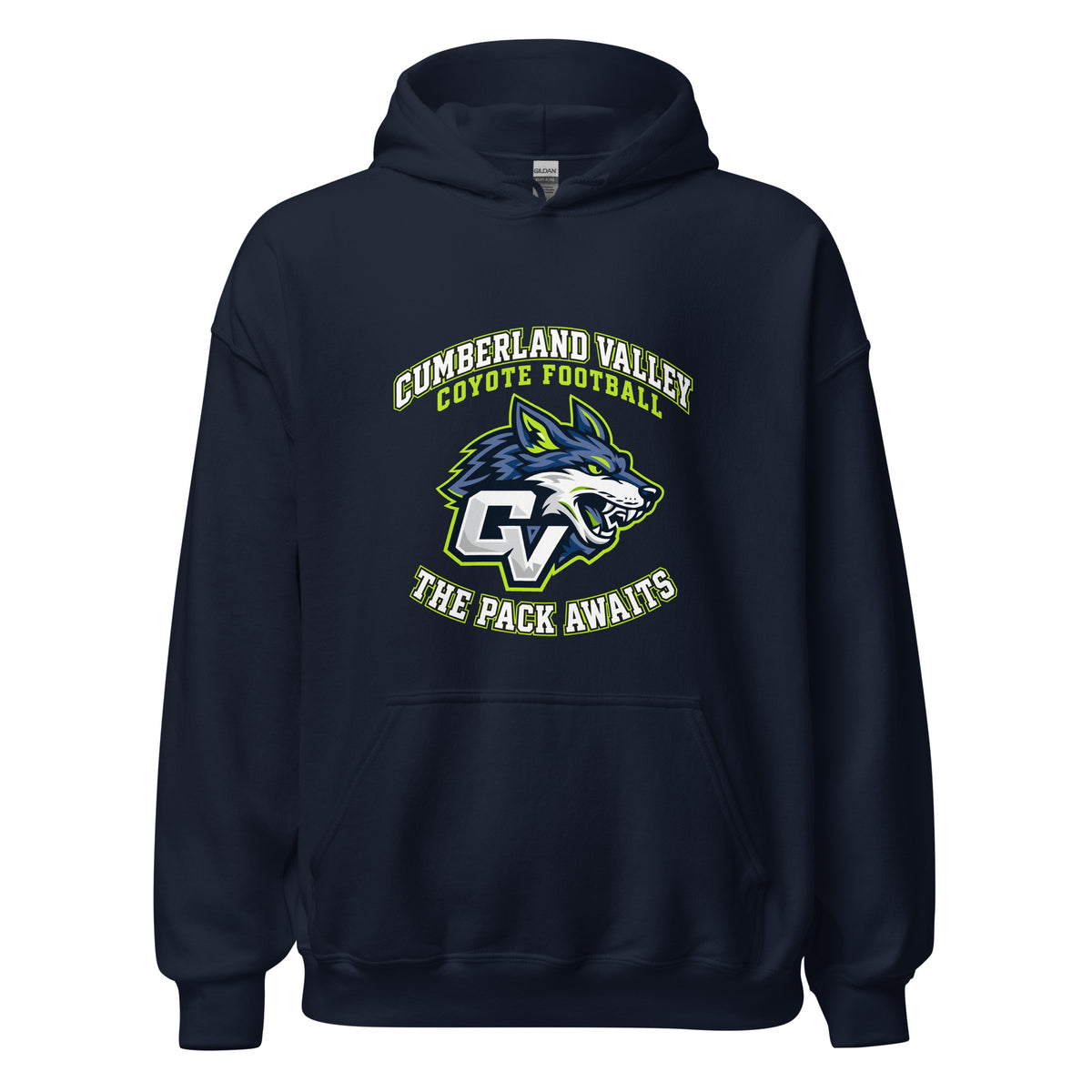 Classic | Hoodie | Cumberland Valley Coyotes Football | Emblem Logo