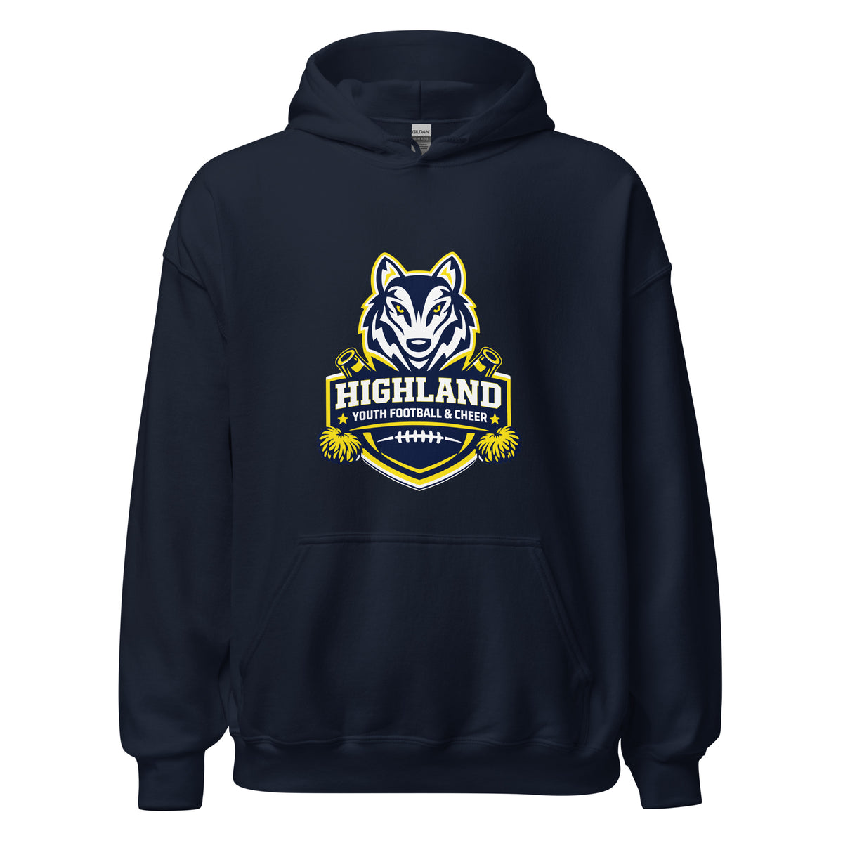 Classic | Hoodie | Highland youth football and cheer | Emblem Logo
