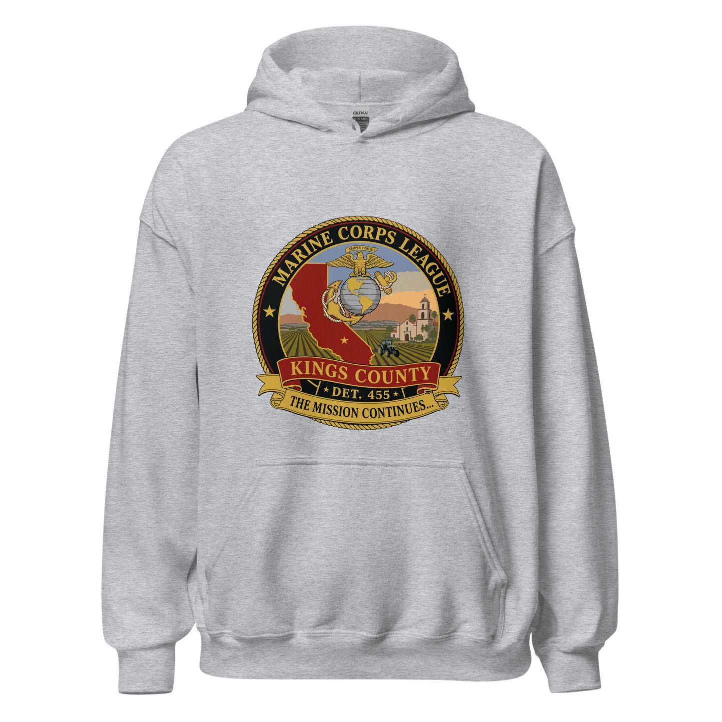 Classic | Hoodie | Marine Corps League kings County Det 455 | Shield Logo