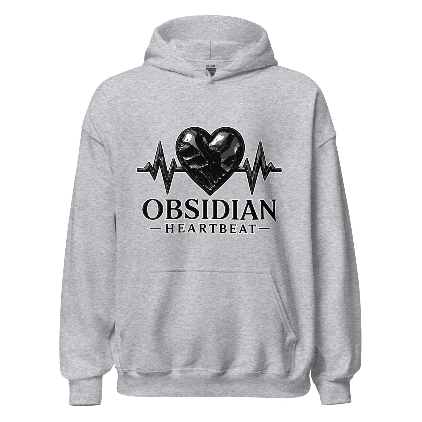 Classic | Hoodie | Obsidian Heartbeat | Pulse Athletics Logo
