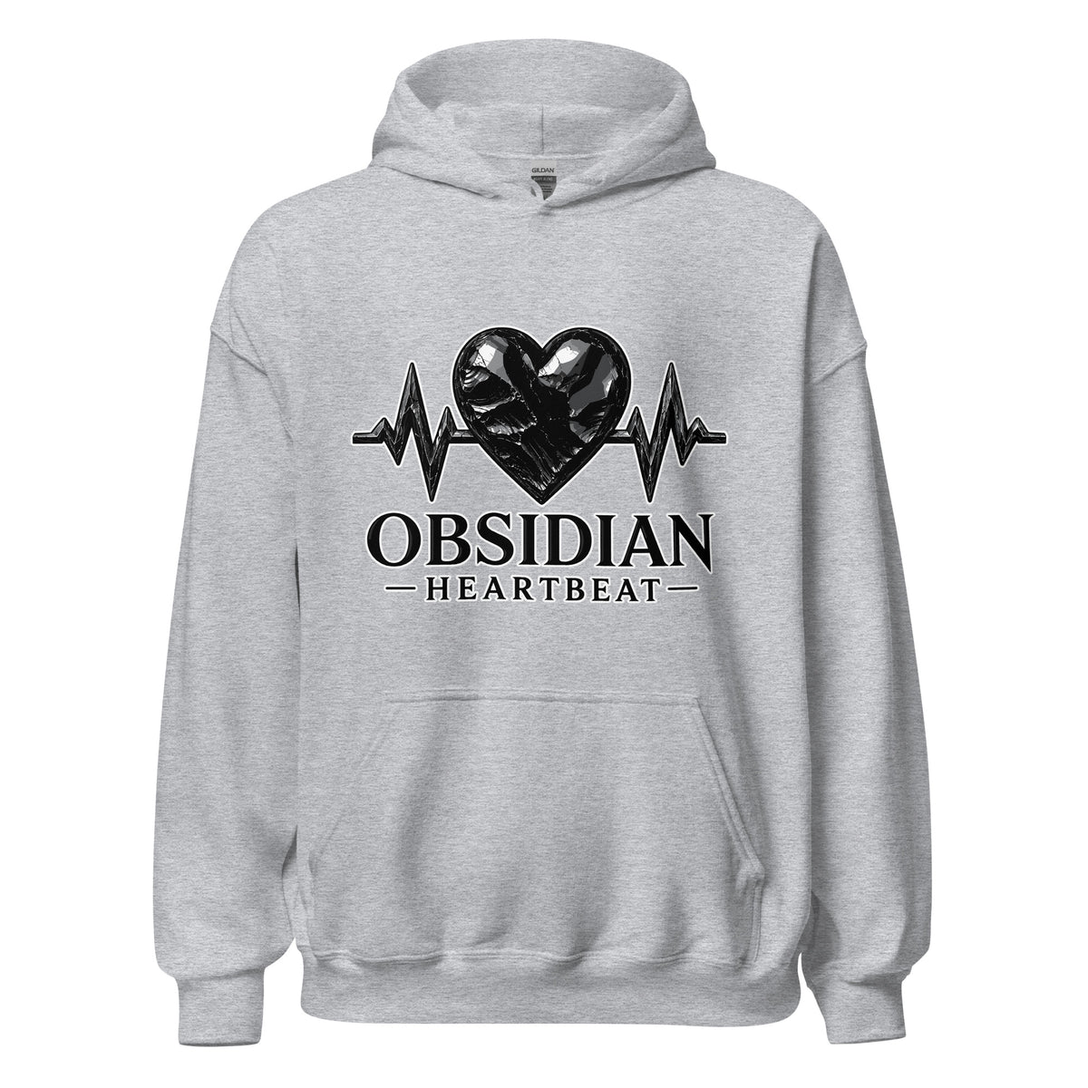 Classic | Hoodie | Obsidian Heartbeat | Pulse Athletics Logo