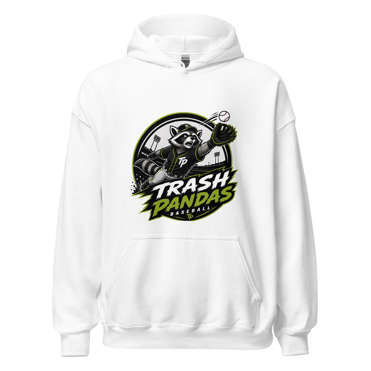 Classic | Hoodie | Trash Pandas Baseball Organization | Emblem Logo