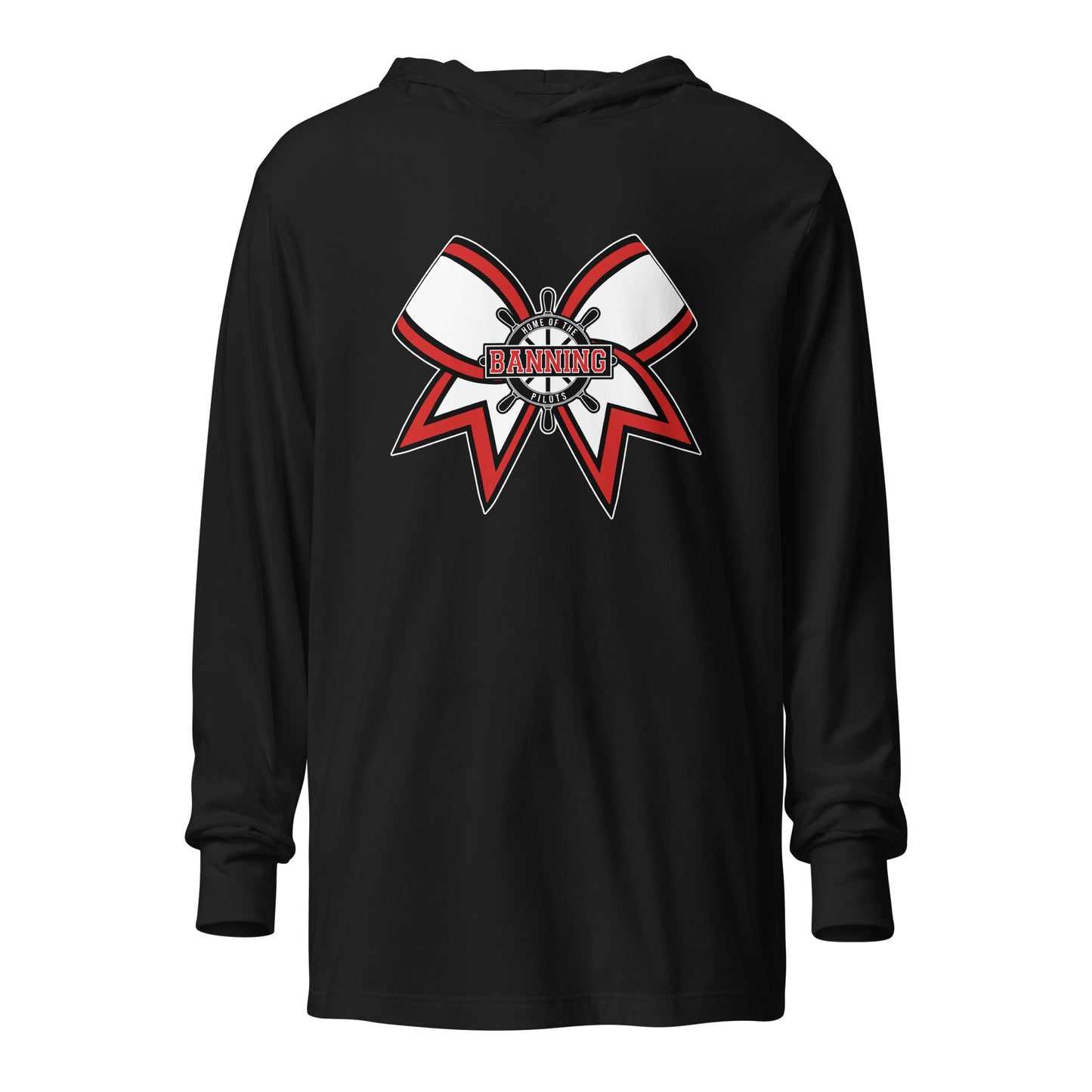 Performance | Hooded Long Sleeve T Shirt | BHS Coed Cheer | Bow Logo