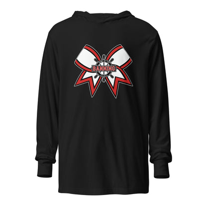 Performance | Hooded Long Sleeve T Shirt | BHS Coed Cheer | Bow Logo