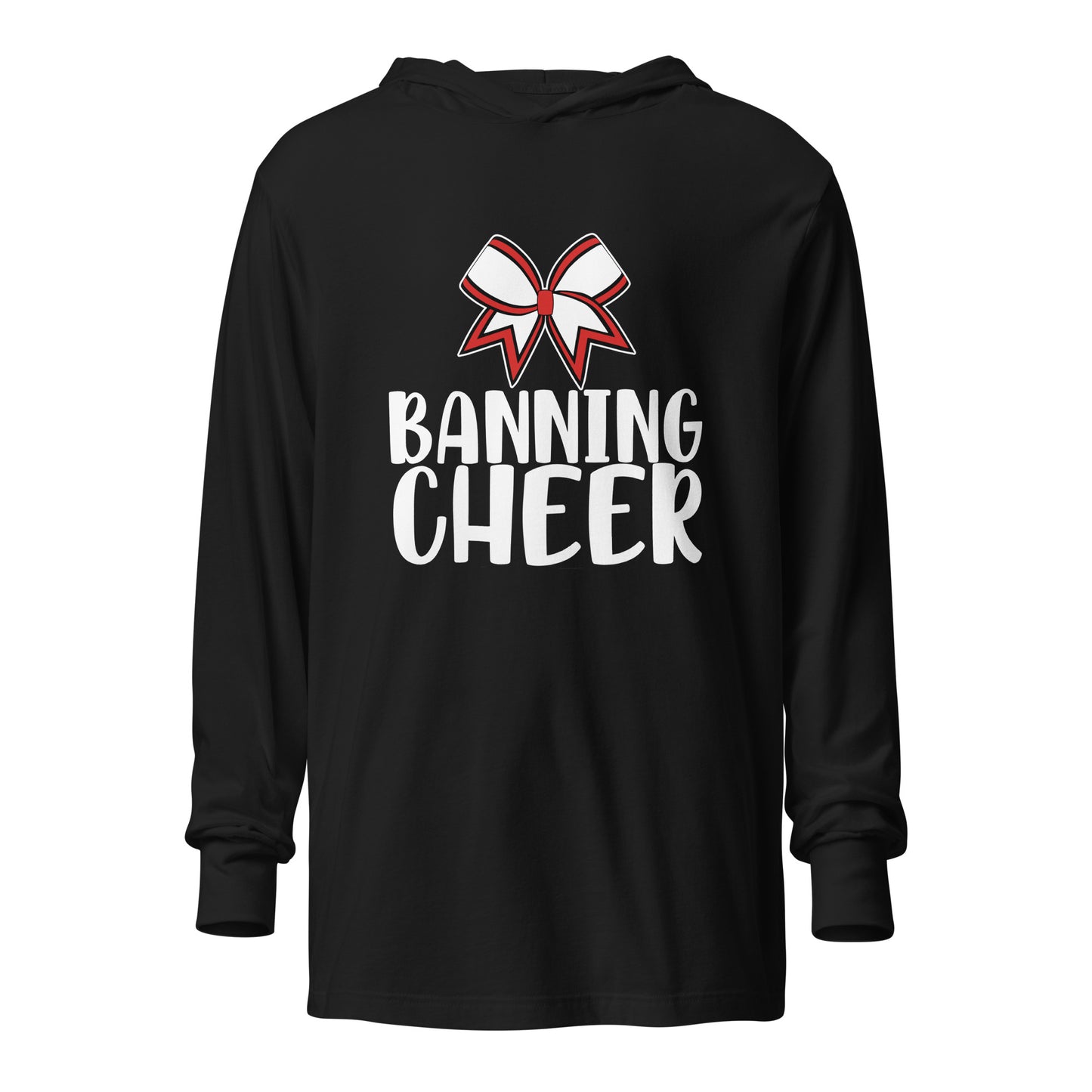 Performance | Hooded Long Sleeve T Shirt | BHS Coed Cheer | Banning Cheer Logo