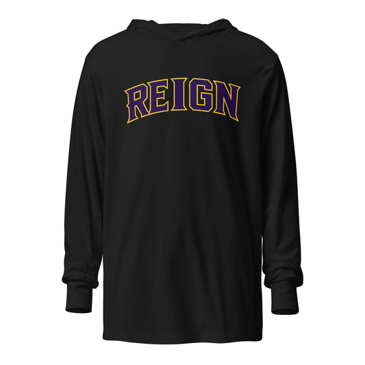 Performance | Hooded Long Sleeve T Shirt | REIGN 10U Softball | Script Logo