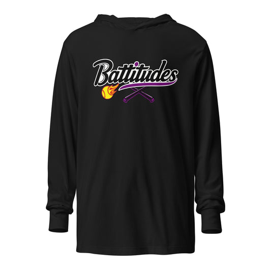 Performance | Hooded Long Sleeve T Shirt | Battitudes | Crest Logo