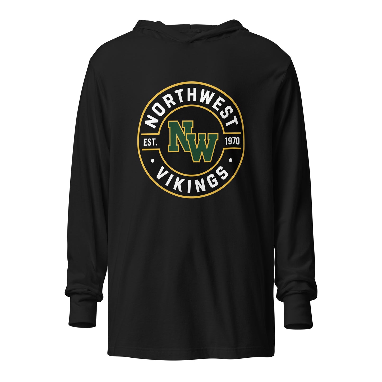 Performance | Hooded Long Sleeve T Shirt | Northwest High School | Badge Logo