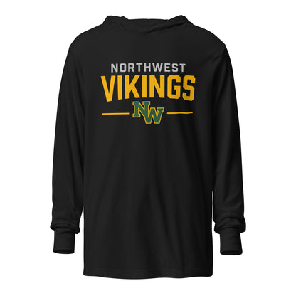 Performance | Hooded Long Sleeve T Shirt | Northwest High School | Vikings Logo