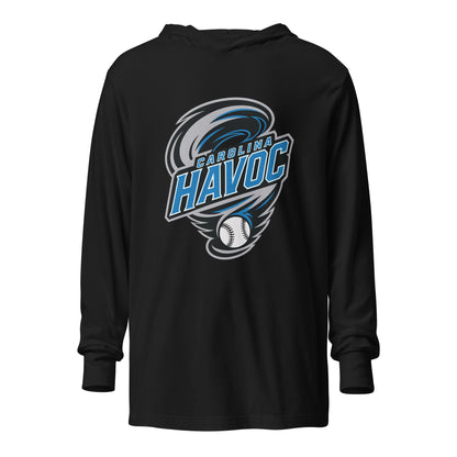 Performance | Hooded Long Sleeve T Shirt | Carolina Havoc | Twister League Crest Logo