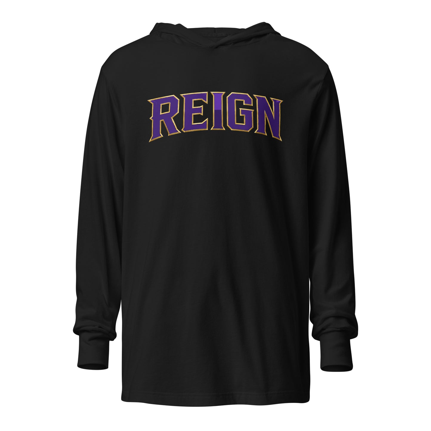 Performance | Hooded Long Sleeve T Shirt | REIGN 10U Softball | Script Logo