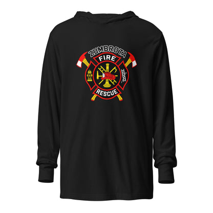Performance | Hooded Long Sleeve T Shirt | Zumbrota Fire Department | Vanguard Logo