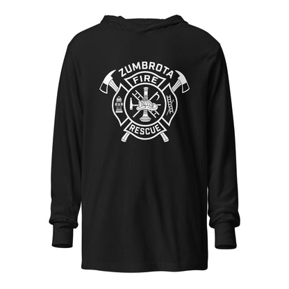 Performance | Hooded Long Sleeve T Shirt | Zumbrota Fire Department | Crest Logo