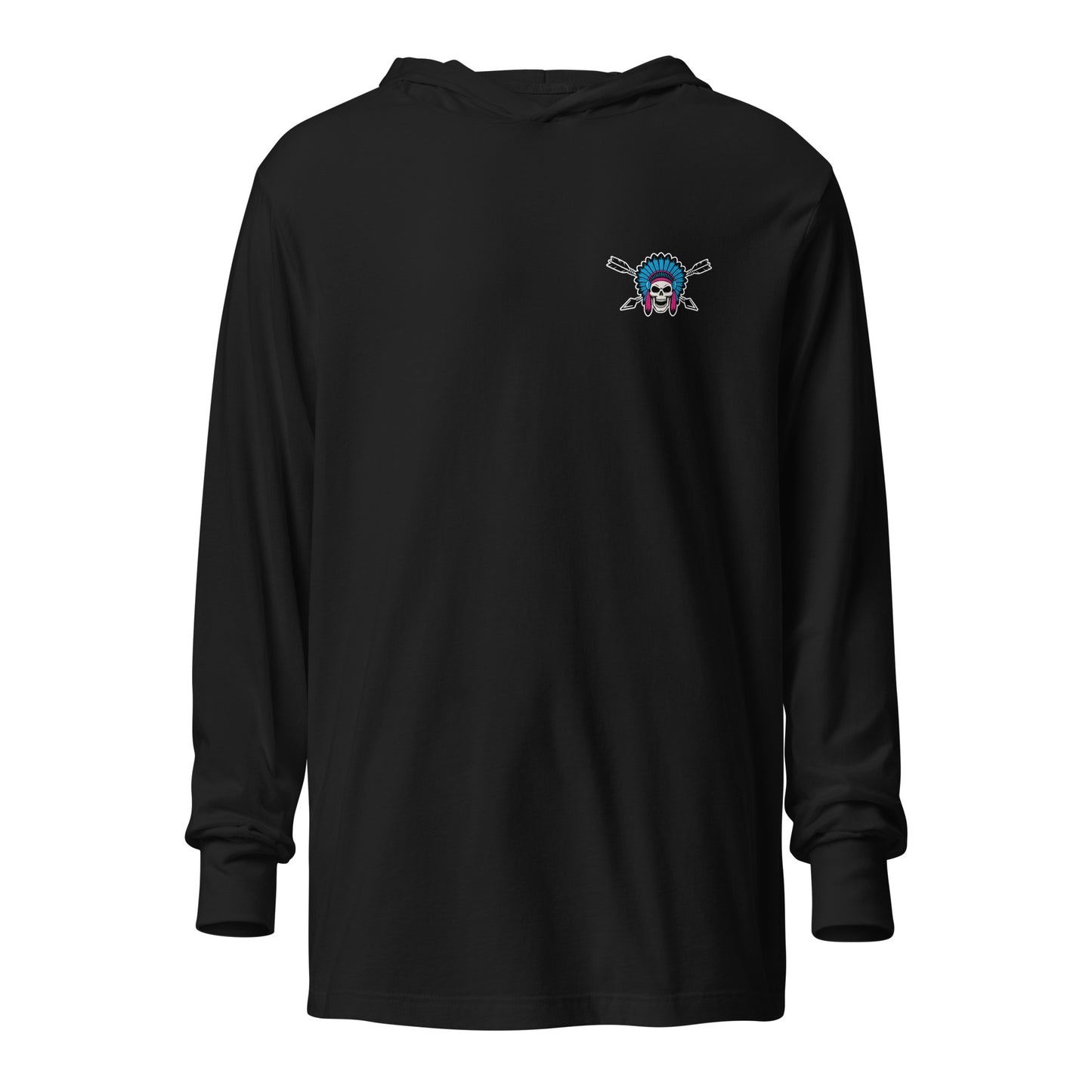 Performance | Hooded Long Sleeve T Shirt | Savage Softball | Chief Skullcrest Logo